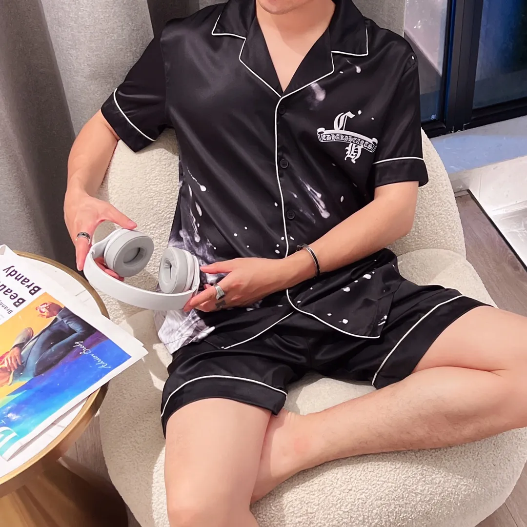 🅿️340 2024 CHROME HEARTS home wear, high-definition Korean silk fabric, skin-friendly, soft and comfortable, couple model M～XXXL